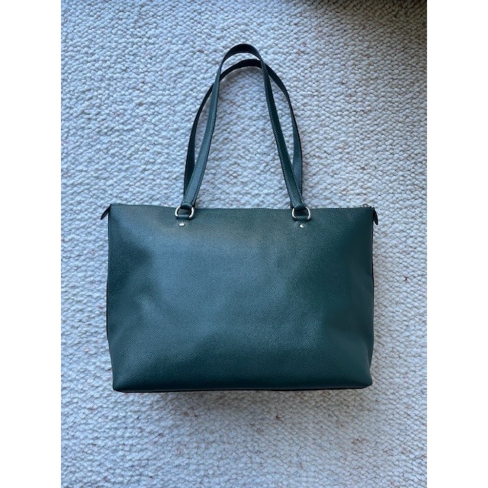 Coach Gallery Tote‎ Crossgrain Leather Shoulder Bag Purse 79608 Dark Teal - Picture 2 of 8